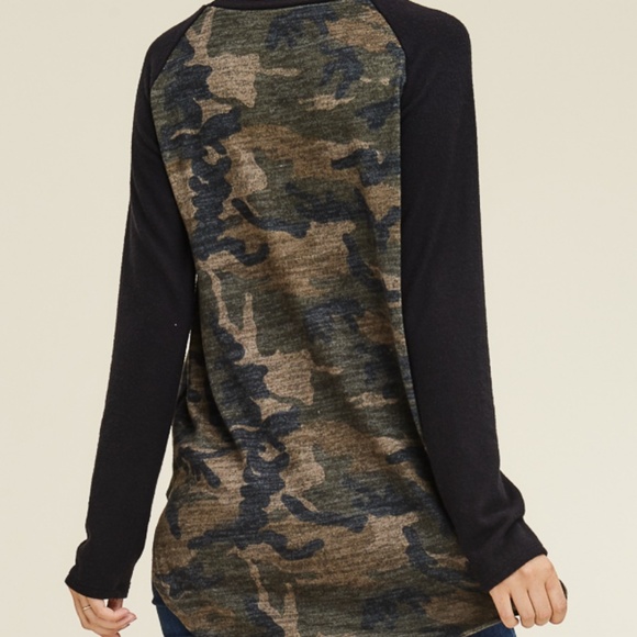 Camo Hacci Raglan - 2 SMALLS LEFT! - Picture 2 of 3
